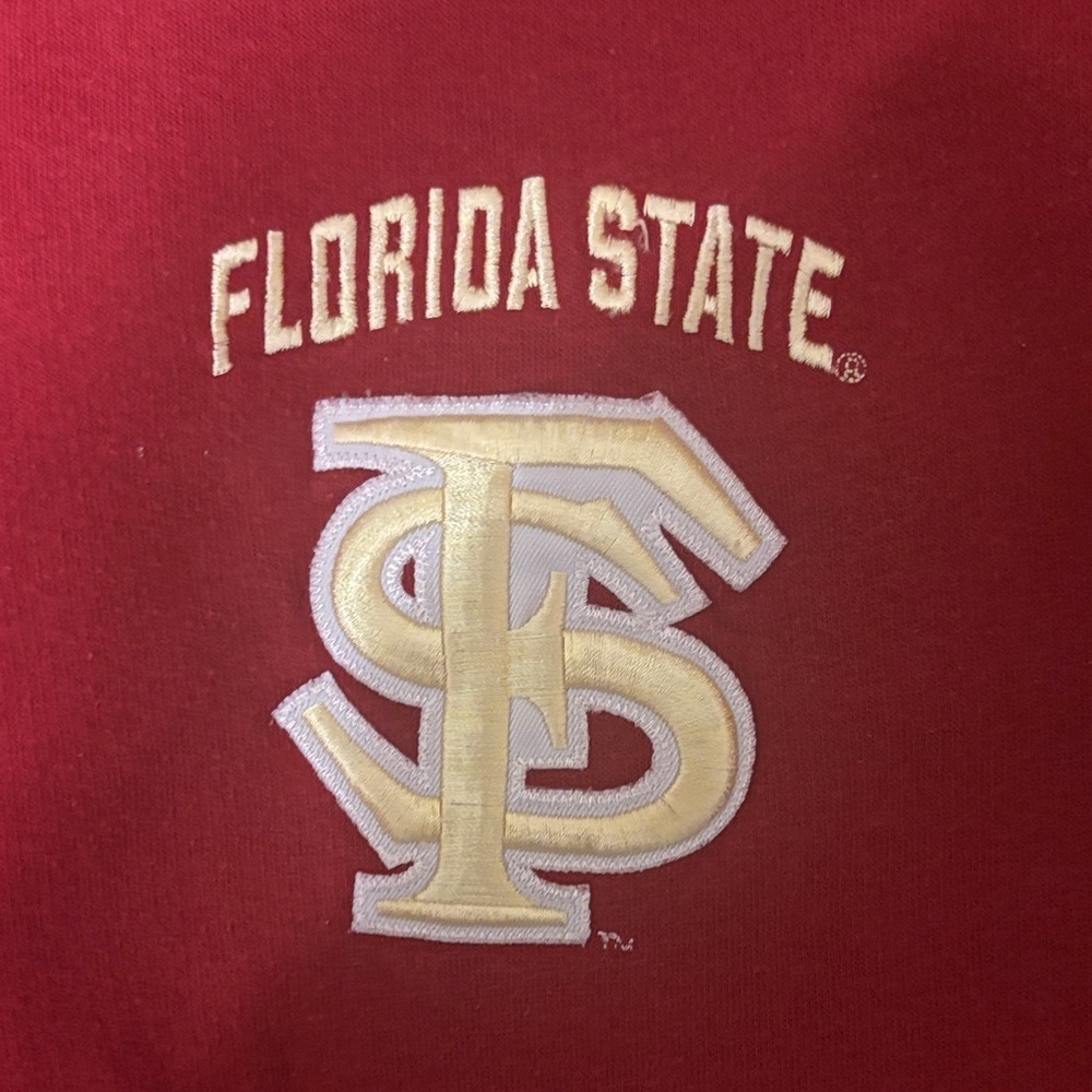 Champion Men's Red Florida State Crewneck Sweater - Picture 3 of 5